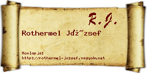Rothermel József névjegykártya