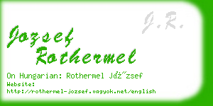 jozsef rothermel business card